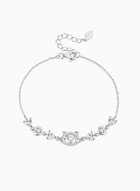 卡蒂罗心愿猫手链女款纯银轻奢小众精致首饰女高颜值学生党闺蜜