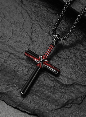 泰爱你时尚帅气十字架项链