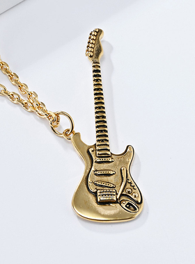 泰爱你潮男时尚吉他项链