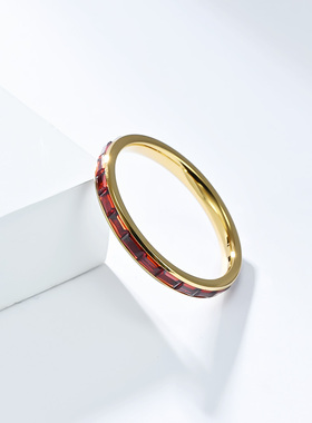 泰爱你时尚简约2mm镶钻戒指