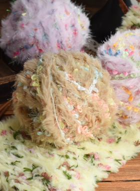 手混线柔软毛线团围巾帽子DIY