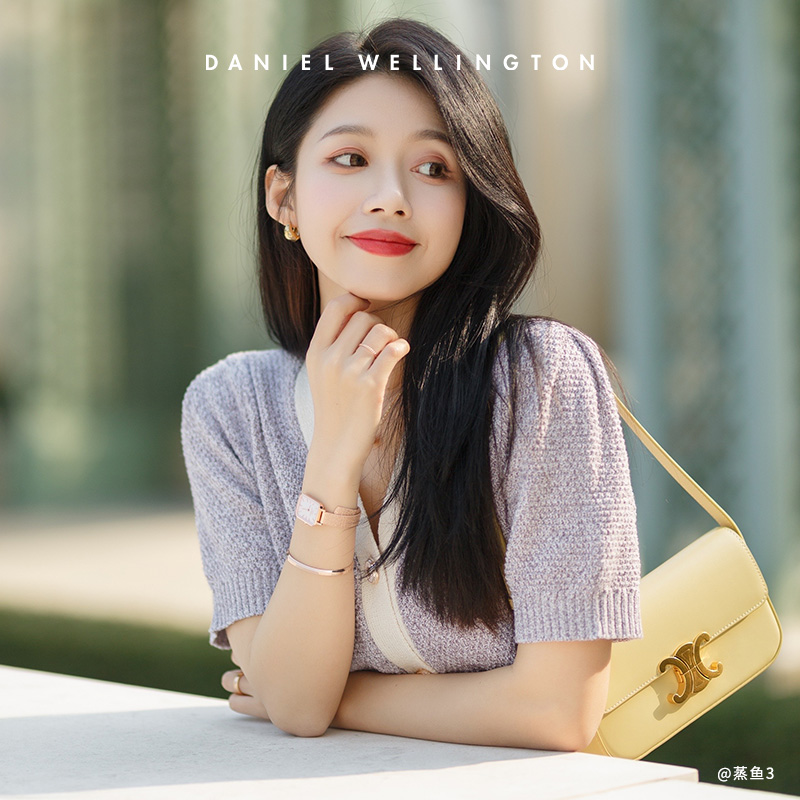 dw女quadro系列珠光贝母金属女表 danielwellington欧美腕表