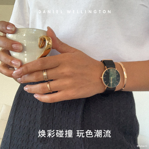 DW戒指男女同款 EMALIE系列简约双色戒指时尚情侣对戒设计感礼物 - 图1