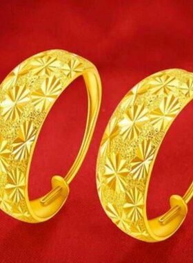 【门店同款】越南沙金耳钉新款转运珠耳坠结婚送礼自用耳环送妈妈