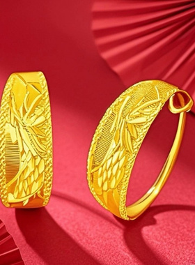 新款沙金耳钉女款送妈妈生日礼物