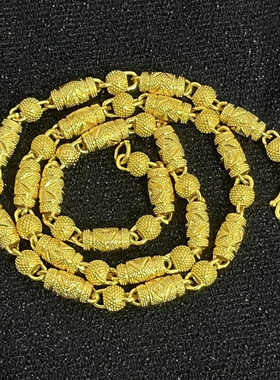 沙金饰品全家福项链轻奢小众设计