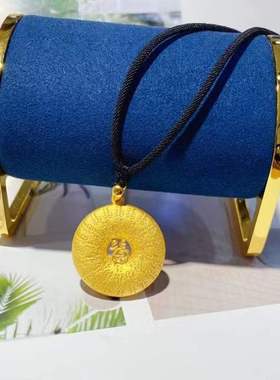 越南沙金古法百福平安扣吊坠挂坠