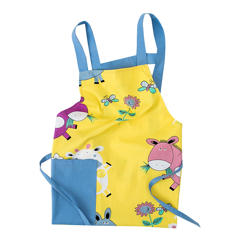 围裙家用厨房做饭纯棉围裙罩衣画画新款防污防油厨师男女工作服衣 - 图3