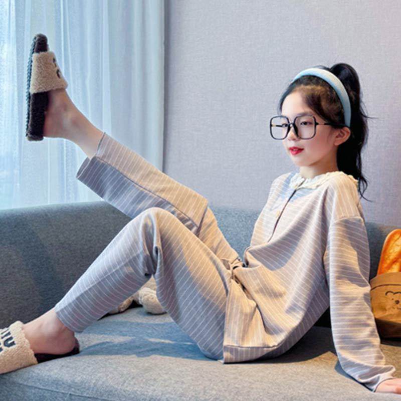 儿童睡衣德绒套装秋冬季德绒保暖女孩家居服洋气中大童居家服,淘宝优惠券,粉丝福利购,淘宝优惠卷