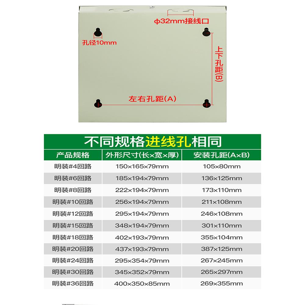 配电箱家用PZ30明暗装开关盒电源控制箱10/12/15/18/20回路空开盒 - 图2