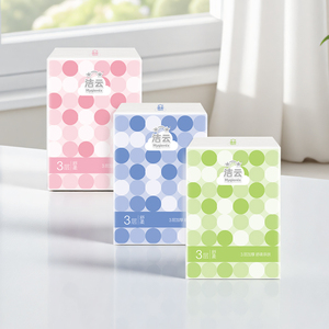 洁云便携手帕纸圈圈情结3层小包面巾纸18小包卫生纸巾手纸餐巾纸