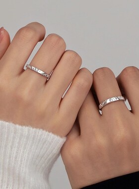 925纯银小王子与玫瑰情侣戒指送男女朋友小众设计对戒七夕礼物