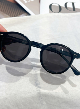 港风复古圆形太阳眼镜