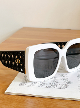 大方框3D打印编织宽镜腿太阳镜