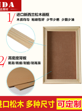 珍珠彩泥粘土实木画框手工DIY