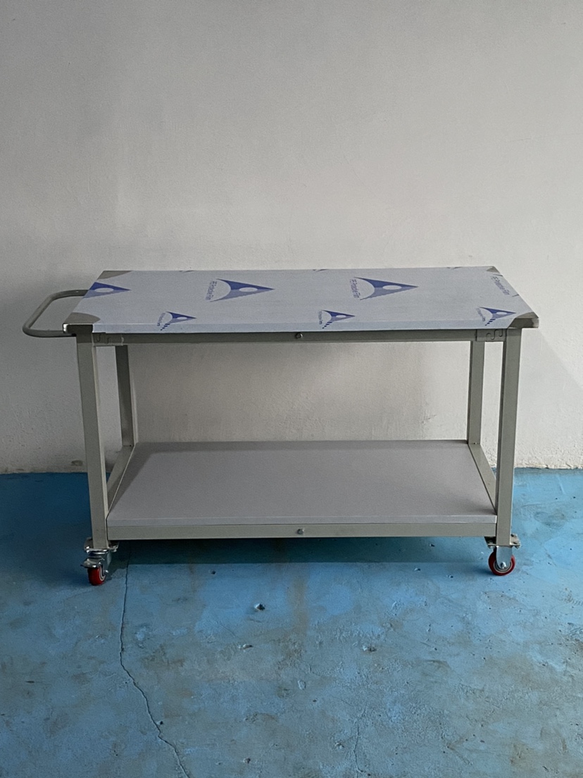 不锈钢工作台双层实验室操作桌工厂车间装配打包带轮子手推车子,淘宝优惠券,粉丝福利购,淘宝优惠卷