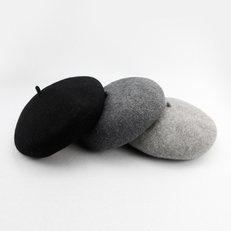 Wool beret women's autumn and winter versatile British retro beret hat Korean version temperament literary Japanese painter's hat