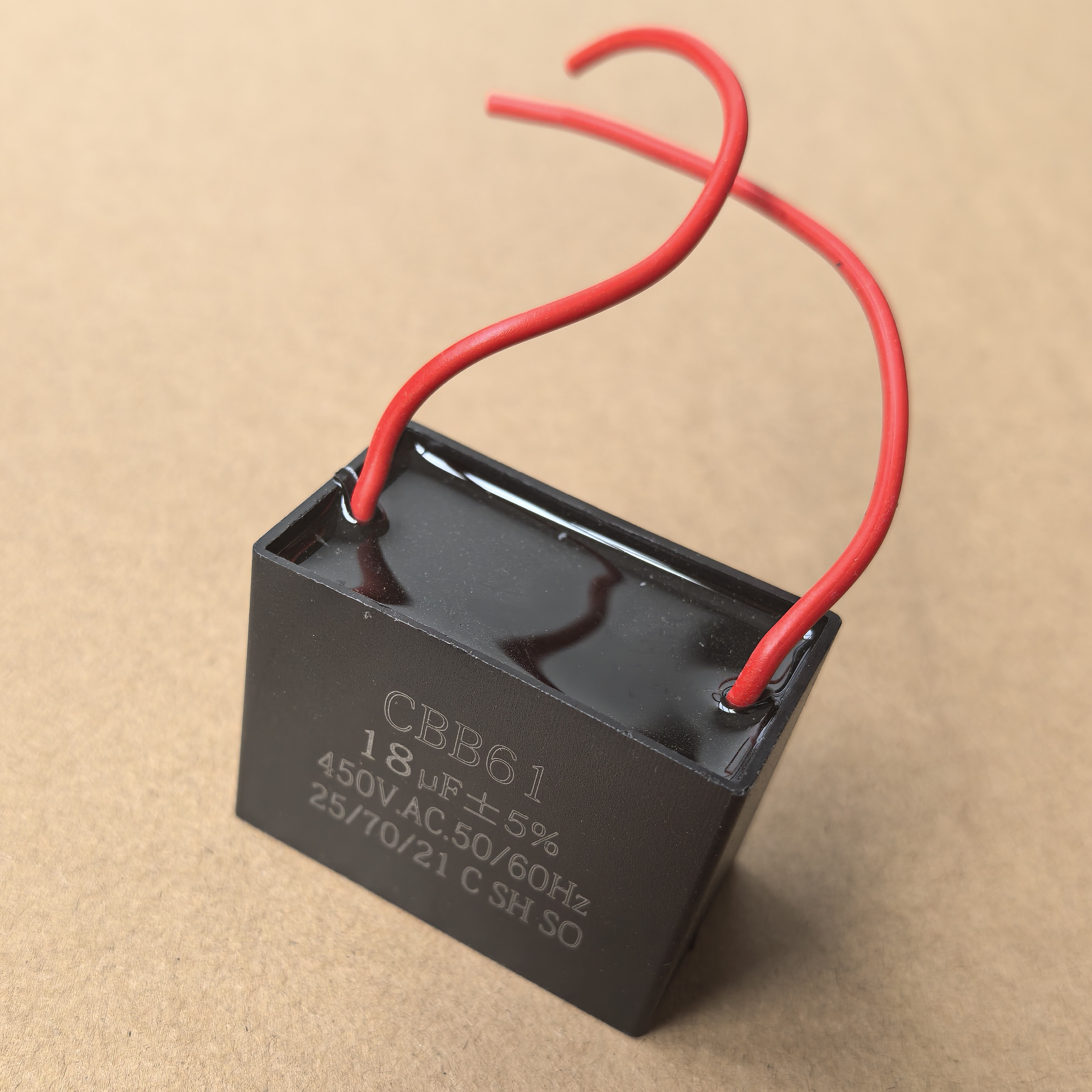 CBB61电容4/5/6/8UF抽油烟机排烟机风扇水泵启动器吸油机电机配件 - 图0