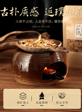 陶瓷隔火熏香炉家用白鼠尾草蜡烛加热扩香炉工艺品香薰炉摆件