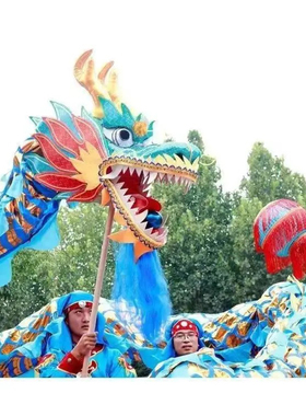 舞龙道具牛津烫金国标龙舞龙灯竞技舞龙服装专业舞龙舞狮龙头演出