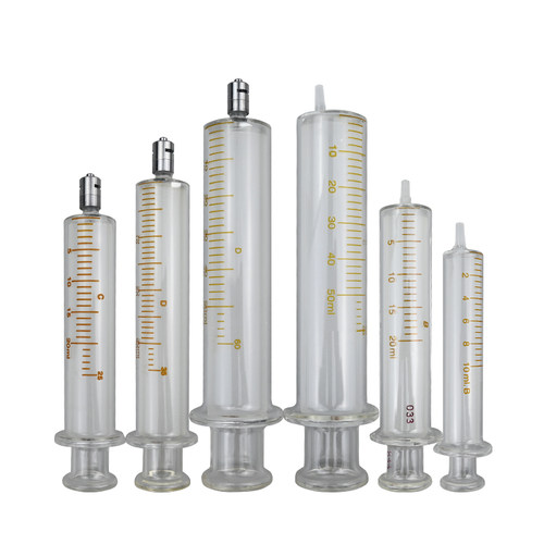 玻璃针筒注射器带金属鲁尔锁紧头实验室工业用手推玻璃针管全规格 - 图3