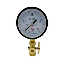 Thickened high-pressure brass rotary plug valve boiler Pressure gauge copper three-way screw plug valve 4 minutes -M20x1 5 buffer tube