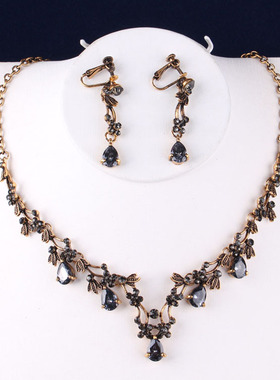 热卖古铜圆冠新娘婚纱发饰品项链