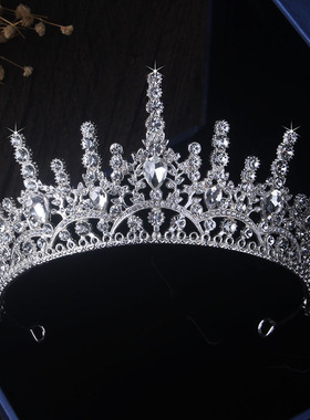 皇冠头饰婚纱锆石水钻项链耳环