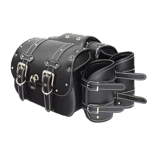 摩托车通用复古改装防盗边包电动车挂包侧边挎包骑士包马鞍包防水 - 图3