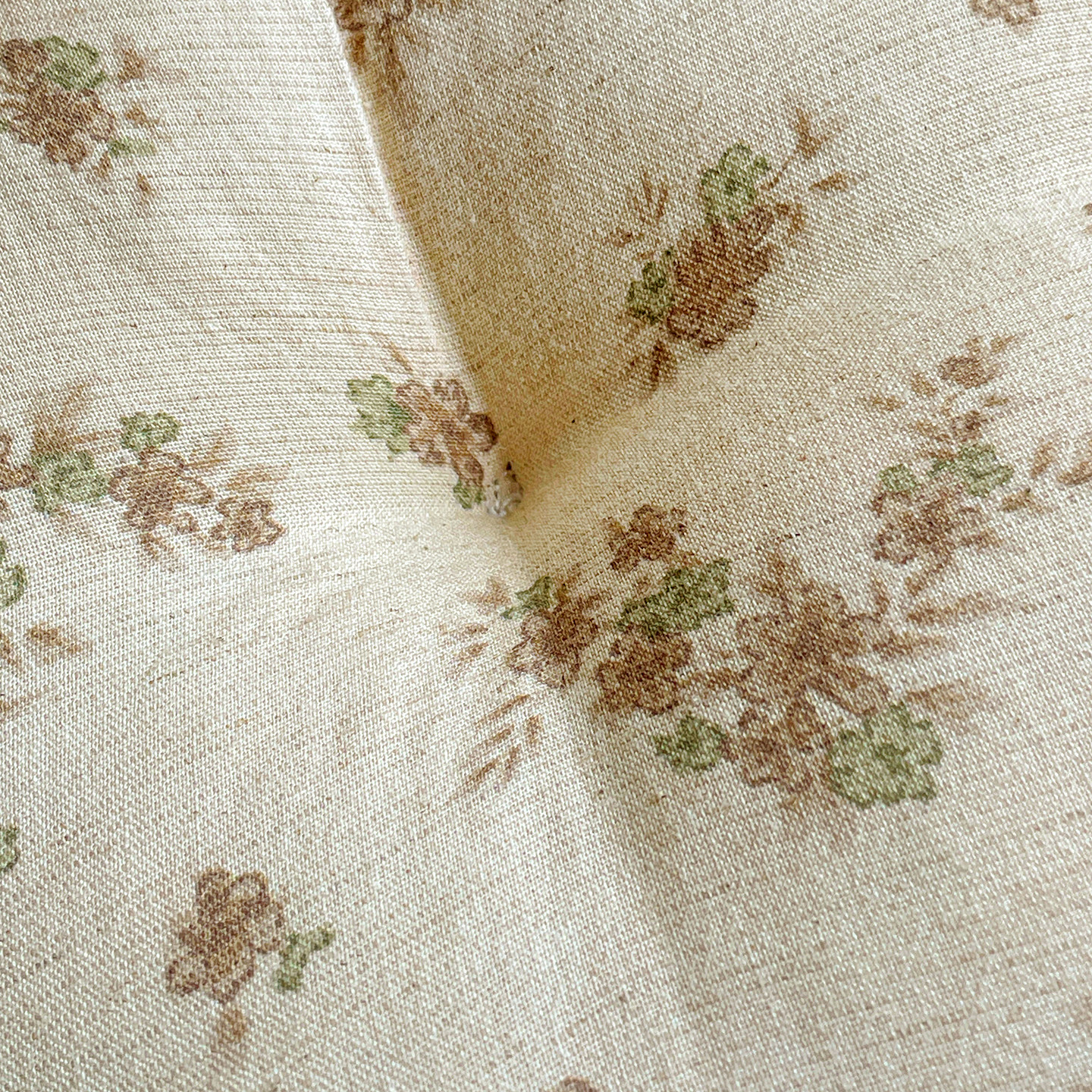 Retro pastoral round cotton and linen lace chair cushion