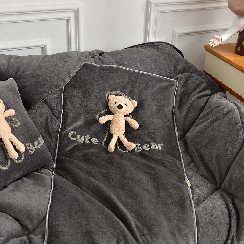 牛奶绒可爱小熊加厚抱枕被子两用车载用靠垫办公室宿舍四季被枕头,淘宝优惠券,粉丝福利购,淘宝优惠卷