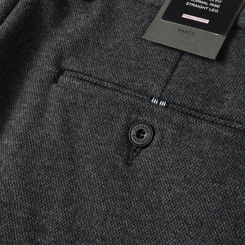 欧洲站汤米 Mingu Tommy男士冬季厚款奢华羊毛呢免烫直筒休闲裤子 - 图2