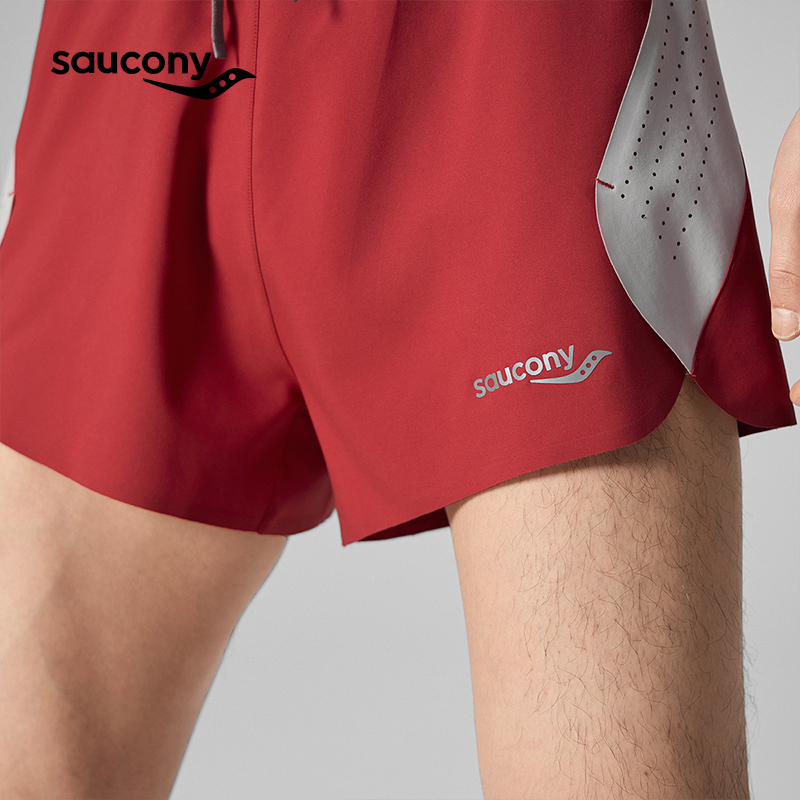 Saucony索康尼灵魂跑者系列男款运动短裤薄款时尚百搭舒适透气 - 图1