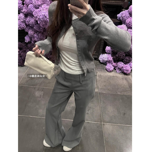 175 tall 185 long low waist suit flared pants