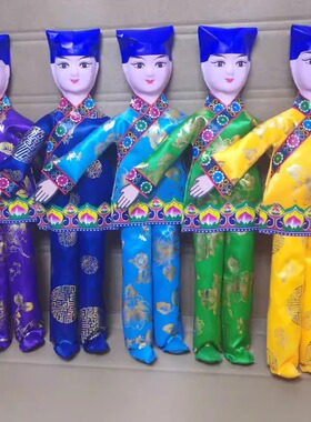 纸童人纸人布人棉花填充童男童女