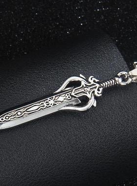 新中式国潮复古道家青铜宝剑吊坠个性潮男霸气项链护身符挂坠礼物