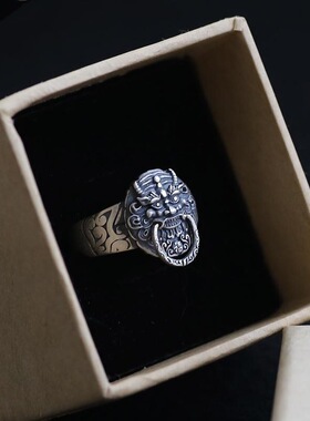 男女同款食指环S925纯银民族风