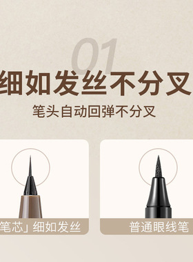 协睿格蒙极细柔滑眼线笔持久不易晕染顺滑新手下睫毛笔尖眼线液笔