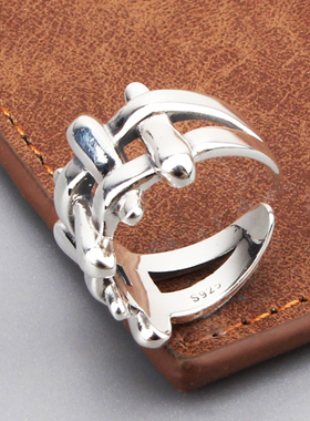 925纯银简约个性百搭唯美戒指