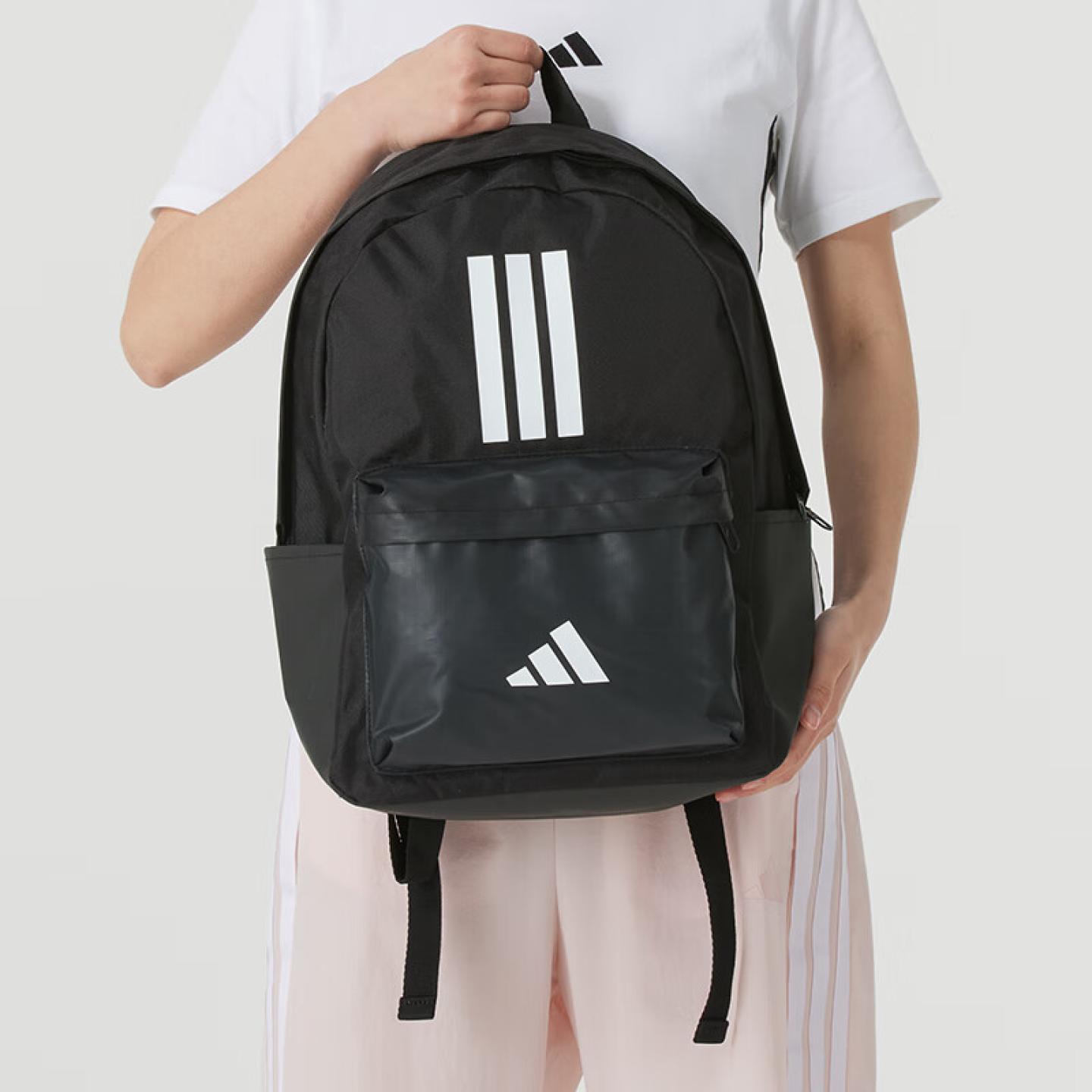 阿迪达斯男包女包背包25春季新款收纳包学生书包运动双肩包JD9563 - 图0