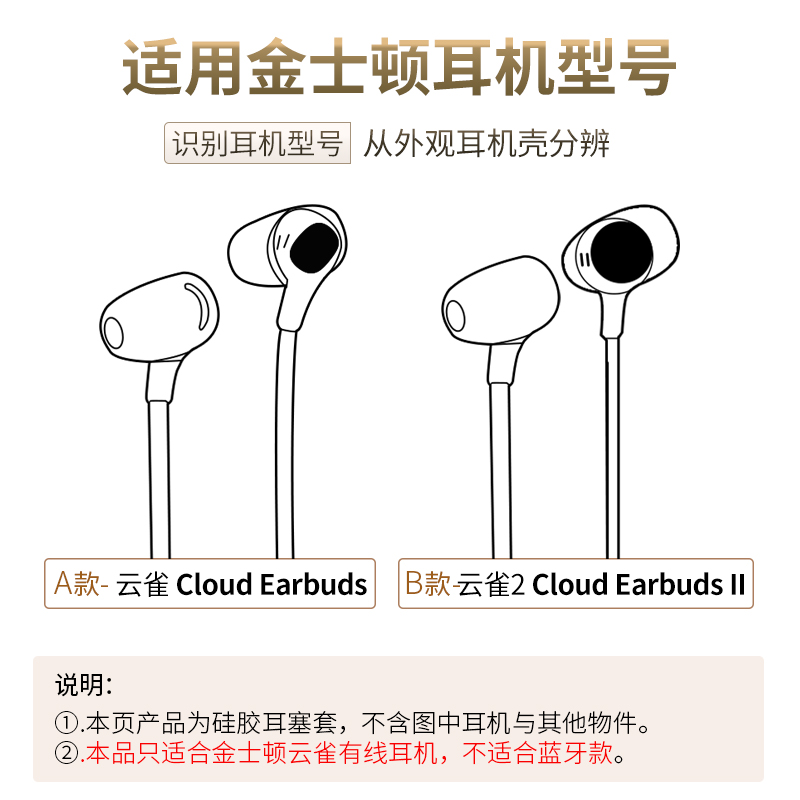 适用金士顿云雀HyperX CloudEarBuds 2耳机套2代耳帽硅胶套塞配件 - 图1