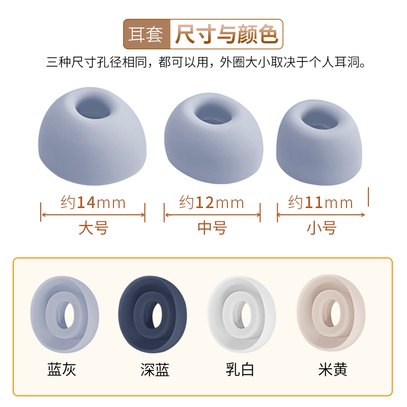 适用索爱TR6 SR15耳帽TR9蓝牙耳机套硅胶套耳塞软胶塞头SOAIY配件 - 图2