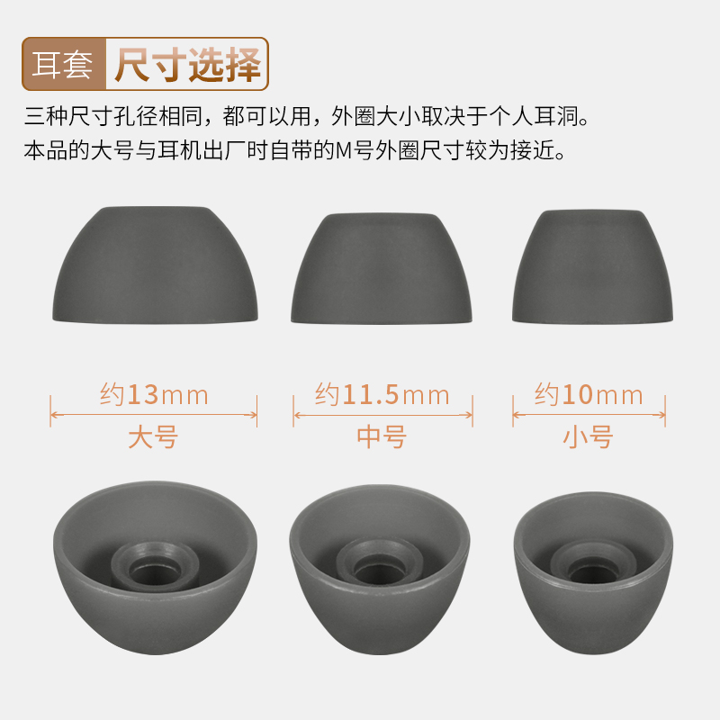 适用斐耳FIIL T1真无线蓝牙耳机T1X耳塞套F017硅胶帽T1XS耳套配件 - 图2