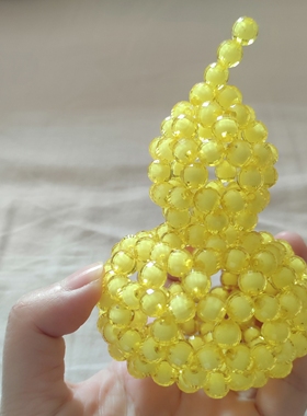 手工串珠成品泰迪熊可爱动物白马金鼠家居饰品平安果葫芦喜庆摆件