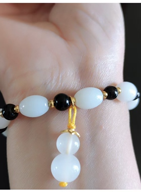 防白玉石女孩气质百搭手链