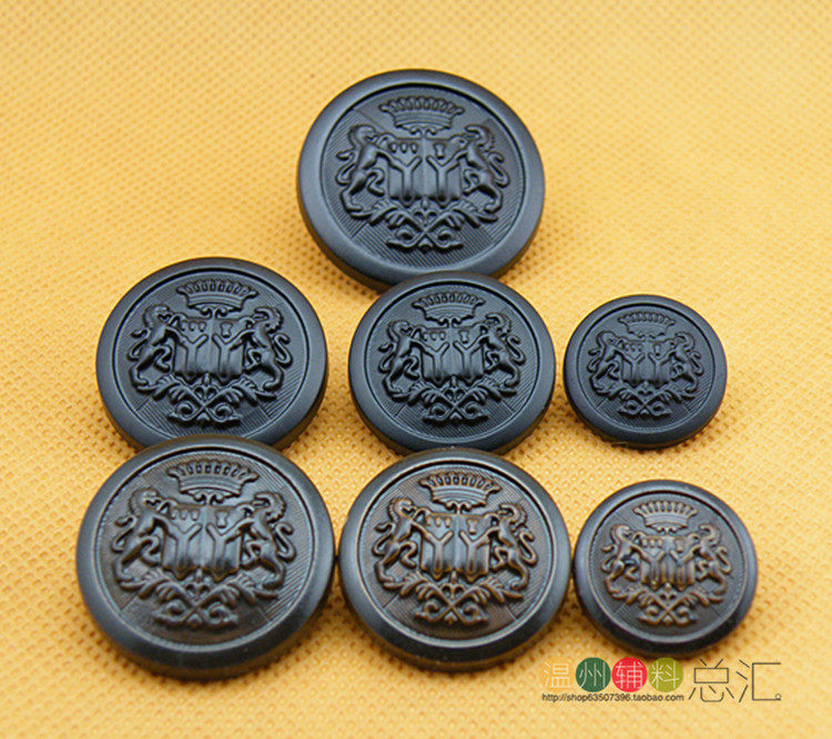 钮扣扣子专卖黑色咖啡高档精美皇冠树脂仿皮大衣毛衣扣15-30mm,淘宝优惠券,粉丝福利购,淘宝优惠卷