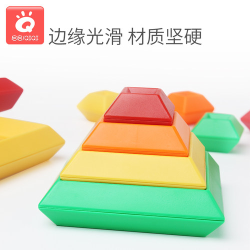 彩虹塔叠叠乐套叠玩具金字塔儿童益智宝宝婴儿堆叠早教积木鲁班塔 - 图1