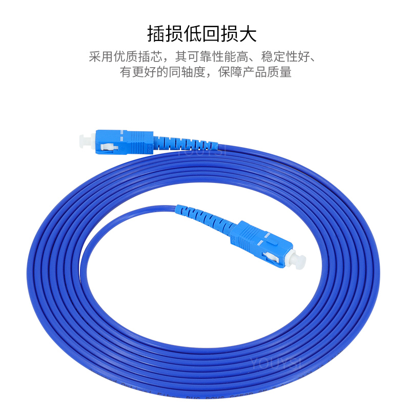 铠装单模单芯光纤跳线SC-SC/SC-LC/FC-FC/LC-FC/SC-FC 1-300米铠装尾纤防鼠抗拉电信级光纤跳线