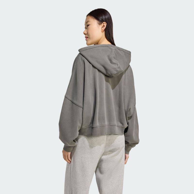 adidas阿迪达斯三叶草女子CROP HOODIE卫衣JW7296 - 图0