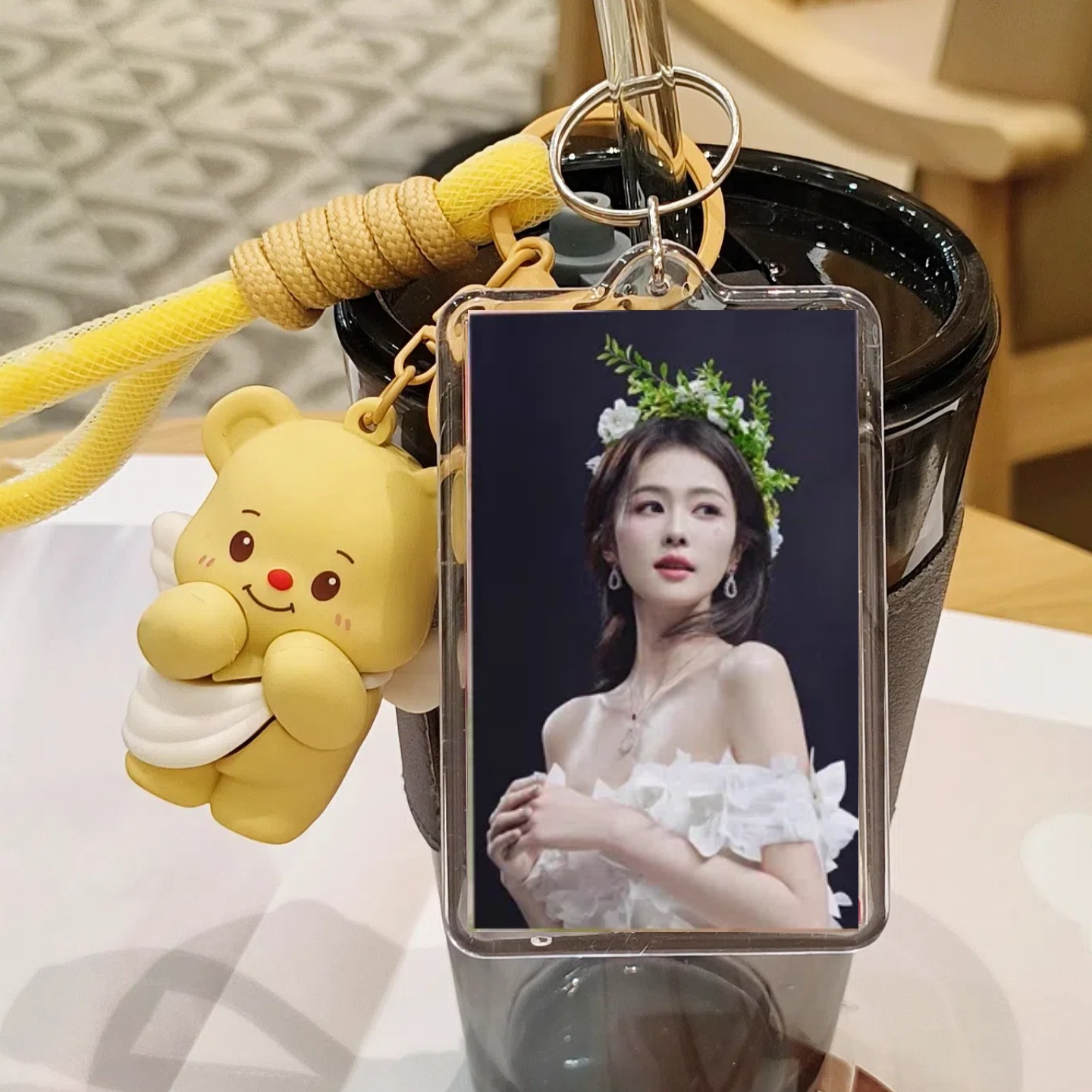 白鹿周边钥匙扣定制亚克力小卡挂件照片可爱包包公仔书包玩偶同款 - 图1